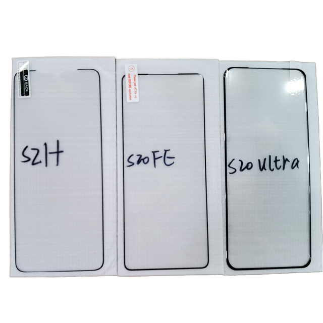 Fingerprint Unlock Screen Protector 9h 0.3mm 3d Full Cover Full Glue Tempered Glass Film for samsung S21 S21plus S21 ultra