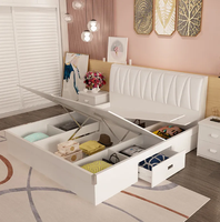 Ensemble de meubles de chambre à coucher modernes et luxueux, armoire et coiffeuse convertibles en lit simple avec rangement pour appartement