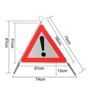 الصين منتجات السلامة على الطرق قابلة للطي ترايبود تحذير علامة Led تحذير شارة مرور - Product Image 2