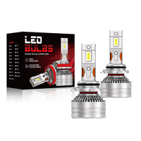 Ampoules de phares de voiture LED Super Brightness X18S 9006 HB4 60W avec ventilateur de refroidissement haute performance 12000LM 12V