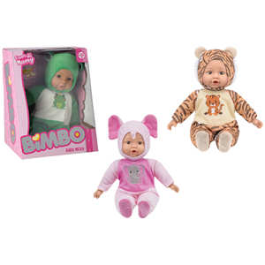 Poupée en peluche de 33 cm avec combinaisons d'animaux assortis - Product Image 1