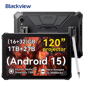 Blackview Active 12 Pro Tablet PC 5G 11" 12GB+256GB/ 16GB+1TB 108MP Camera 30000mAh 120W <b>Android</b> 15 NFC - Product Image 1