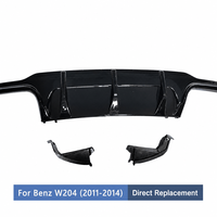 Diffuseur arrière noir brillant style C63 pour Mercedes Benz Classe C W204 2011-2014