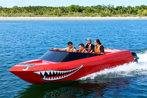 Barco de aluminio de 4m de eslora con cabina ancha y protección envolvente, embarcación deportiva de carreras a motor en venta - Product Image 2