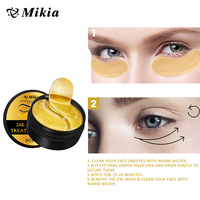 OEM/ODM 24K Gold Eye Mask Hydratant Nourrissant Eye Skin Care Réutilisable Anti-Rides Caractéristiques Ingrédients Acide Hyaluronique Collagène