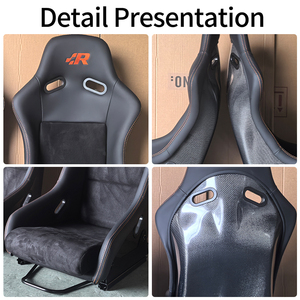 Carbon Fiber Racing Bucket <b>Seats</b> with Pepita Confetti Waterproof & Custom Color for Volkswagen <b>Golf</b> R/R32/R36/B6/Scirocco R - Product Image 6