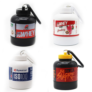 Conteneur portable personnalisé pour protéines de lactosérum en poudre 100ml 200ml avec porte-clés, cuillère doseuse, entonnoir et isolation thermique – Vente en gros - Product Image 3