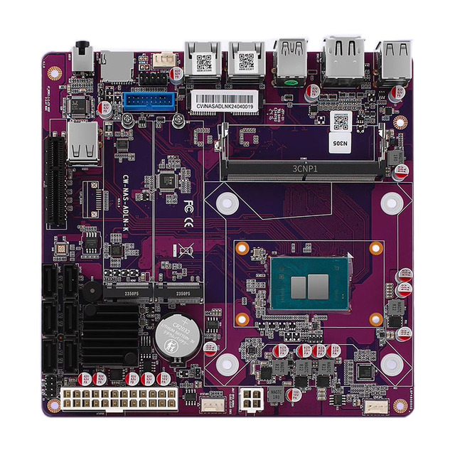 Intel Core I3-N305/N355/N100/N150 6-Bay NAS Motherboard 2x2.5G I226-V 2xM.2 NVMe 6xSATA3.0 DDR5 Mini ITX Quad Core Business Use