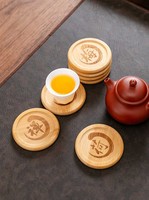 Sous-verres en bambou originaux, motif végétal des vertus chinoises traditionnelles, vente en gros en vrac pour la revente transfrontalière