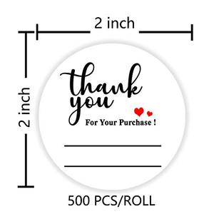 500pcs 1 Inch Customizable <b>Waterproof</b> Adhesive <b>Stickers</b> for Supermarket Packaging Synthetic Paper Small Business Use - Product Image 2