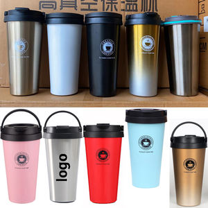 17oz 500ml 350ml 300ml 12oz Tasse de voyage noir mat avec fond en <span class=keywords><strong>liège</strong></span> et couvercle Tasses à café intérieures en céramique personnalisées Tasse à café chaude et froide - Product Image 4