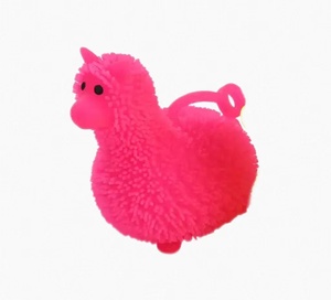 Jincan Factory Direct New Arrival Cartoon <b>Alpaca</b> Hairy Ball <b>Toy</b> TPR Inflatable Flashing Puffer Sensory Fidget <b>Toy</b> for Boys Girls - Product Image 5