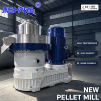 Presse à granulés de biomasse verticale à matrice annulaire certifiée CE, 3-4 tonnes/h, 220 kW, machine de production de granulés de bois avec accessoires complets