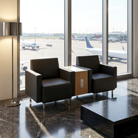 Bancs et fauteuils d'attente pour aires publiques d'aéroport avec table intégrée, pour hall d'hôpital, salon VIP, mobilier de salle d'attente publique