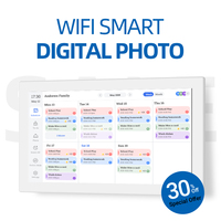Marco de Fotos Digital WiFi de 15 Pulgadas con Pantalla Táctil IPS, Calendario Electrónico y Conexión a la Nube