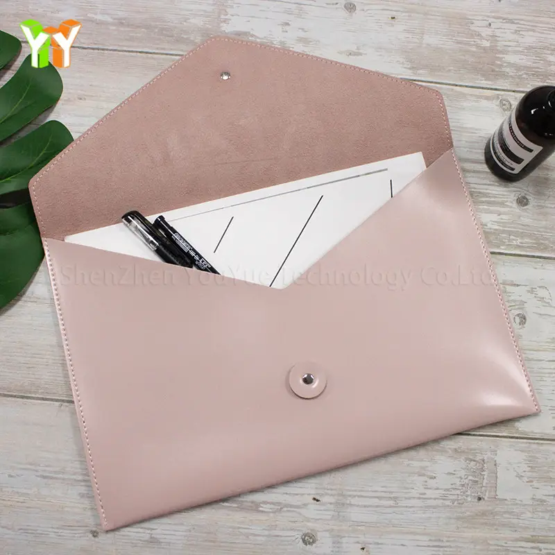 Expanding File Folder Organizer PU Leather Document Holder File Pocket Envelope Portfolio Bag