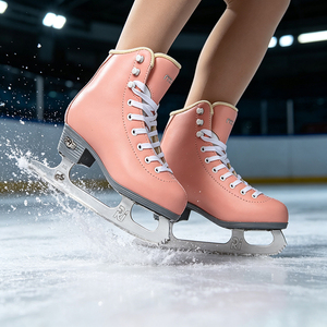 Patins de Gelo de Couro para Adultos e Crianças com Lâmina de Aço Inoxidável, Botas de Patinação no Gelo, Tamanhos Iniciante 28-44 - Product Image 2