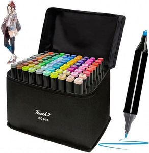 Marqueur permanent à alcool double pointe Bv-Sm100 personnalisé avec pointe pinceau en plastique de 6 mm, 168 couleurs vives, pour utilisation sur papier - Product Image 2