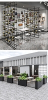Support de fleurs en grille métallique galvanisée pour intérieur/extérieur avec logo personnalisé, jardinière, bac à fleurs, vase de jardin, aménagement paysager pour restaurant