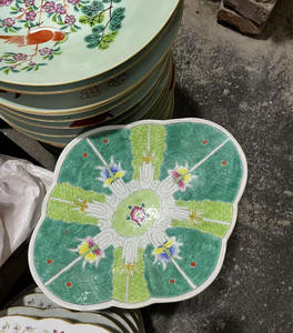 Ancienne Porcelaine de Chine <span class=keywords><strong>Dynastie</strong></span> <span class=keywords><strong>Qing</strong></span> Marque Famille Rose Assiette de Fruits Haute Assiette Décorative en Céramique Ornement - Product Image 1