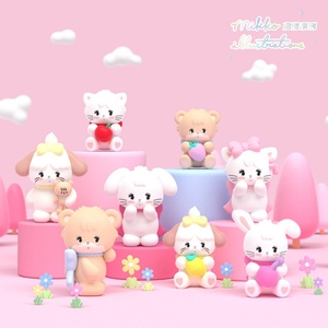Mikko Qimeng Coniglio Gatto Peluche PVC Blind Box per Ragazze, Giocattolo da Collezione <span class=keywords><strong>di</strong></span> Tendenza con 8 Design <span class=keywords><strong>di</strong></span> <span class=keywords><strong>Personaggi</strong></span> - Product Image 3