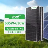 Panel Surya Mono PV Modul Jinko 600-625W Premium Teknologi Baru Tipe-N TOPCon Bifacial Kaca Ganda untuk Proyek Surya Industri