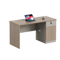 Furnitur kantor Set, desain Modern staf kerja meja kantor kursi ganda dengan kabinet samping