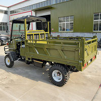 Véhicule agricole à quatre roues motrices pour la transplantation de jeunes plants de fruits et légumes ; multifonctionnel, hydraulique, auto-déchargeant