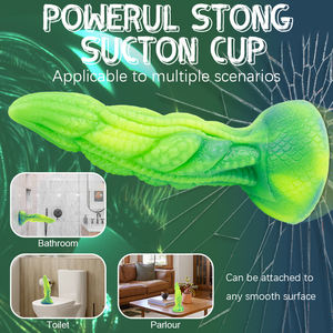 Productos Sexuales para Mujeres, Dildos de Silicona, Dildo de Silicona con Forma de Monstruo Verde Brillante, Dildo Alienígena - Product Image 5