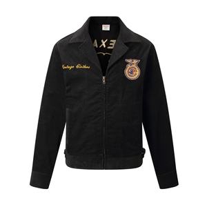 <strong>FFA</strong> American Vintage Workwear Long Sleeve Bomber <strong>Jacket</strong> for Men Youth High-end Trendy Embroidered Corduroy Streetwear Spring XL - Product Image 6