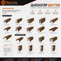Lames en aluminium imitation bois pour applications de façade extérieure