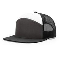 Logotipo personalizado 2 tonos Richardson 168 sombreros en blanco 168 7 paneles Flat-Bill Sport Trucker Snapback Cap Hat con logotipo personalizado