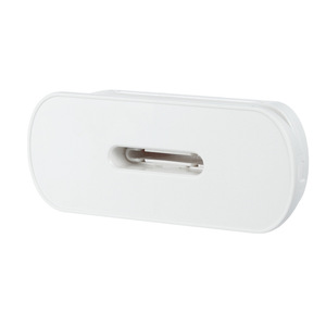 Organisateur de câbles mural en plastique blanc avec fente pour écouteurs et rangement de fils électriques - Product Image 1