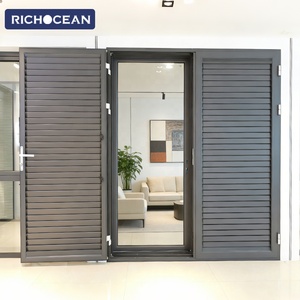 RICHOCEAN - Persianas de Aluminio Minimalistas y Ventiladas, Puertas con Persianas Ajustables para Exteriores - Product Image 3