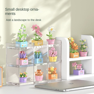 Bloques de Construcción Compatibles, <span class=keywords><strong>Modelo</strong></span> de Planta Suculenta en Maceta, Juguete de Flores de Micropartículas para Niños, Regalos - Product Image 2