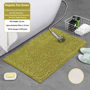 Felpudo antideslizante para puerta de chenilla, esteras de baño coloridas con diseño de moda - Product Image 4