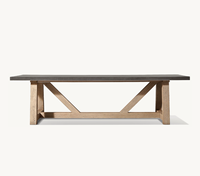 Vente en gros de meubles de jardin PROVENCE Grande table légère en béton Catalina Table de salle à manger rectangulaire en béton pour l'extérieur