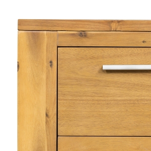 Wood Nightstand 20.7x15.4x22 Inches Two <b>Drawer</b> <b>Storage</b> Unit Bedroom Furniture - Product Image 6