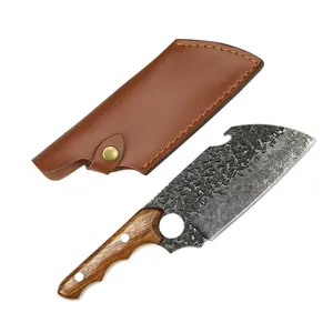 Venta al por mayor campamento cuchillo-Cuchillo de cocina de acero inoxidable con funda, utensilio de cocina de acampada para picar y cazar, nuevo diseño