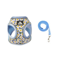 Harnais pour chien en maille super respirante le plus populaire, anti-traction, pour l'extérieur, en néoprène réfléchissant, petit harnais pour chiens avec laisse, collier et porte-sac à déjections