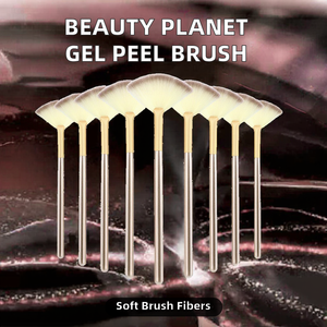 Applicateur de cheveux synthétiques pour la beauté soins du visage Gel acide Peel manche en bois pour les yeux cosmétiques argile <span class=keywords><strong>masque</strong></span> Application ventilateur brosse - Product Image 2