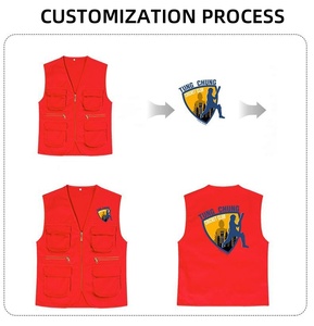 Tüm satış fabrika özel logo 100% Polyester artı boyutu çok cepler anti-hap Anti-Shrink artı boyutu unisex yelekler yelekler - Product Image 5