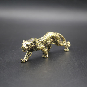 Estatua de mesa, adorno para el hogar, colgante de mesa, Leopardo de latón para decoración del hogar - Product Image 3