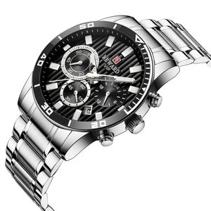 นาฬิกาข้อมือผู้ชายแบรนด์หรู สแตนเลสกันน้ำ รับผลิตตามแบบ OEM - Product Image 4