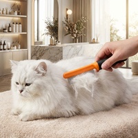 Peigne anti-puces pour animaux de compagnie en acier inoxydable, brosse de toilettage pour chiens, outil de retrait des poils, fournitures de nettoyage pour chats et chiens