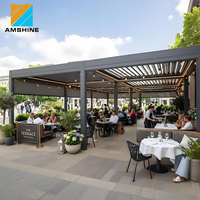 Pérgola de Aluminio de Lujo con Techo Motorizado, Moderna Toldo Bioclimático para Exteriores, Ideal para Proyectos Residenciales y Comerciales
