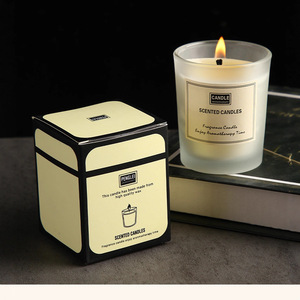 Nouvelle bougie parfumée en verre dépoli de style transfrontalier, aromathérapie relaxante, coffret cadeau pour la maison, mariage, décoration de fêtes - Product Image 5