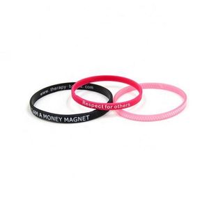 สายรัดข้อมือซิลิโคนรีไซเคิลคุณภาพสูงแบบบางสั่งทำพิเศษ - Product Image 3