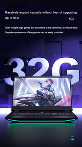 <span class=keywords><strong>Laptop</strong></span> da Gaming con Schermo da 17,3 Pollici, I9, 64GB RAM, 4TB SSD, Notebook Intel Core I9-10885H, Scheda Grafica GTX1650 4GB per Design - Product Image 4
