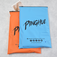 Sacs en polyéthylène personnalisés refermables pour vêtements, t-shirts, maillots de bain, avec fermeture éclair, en plastique givré noir